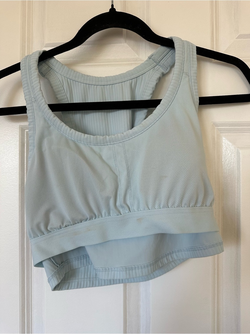 Target All In Motion Ribbed Light Blue Cropped Tank Top - Picture 3 of 3
